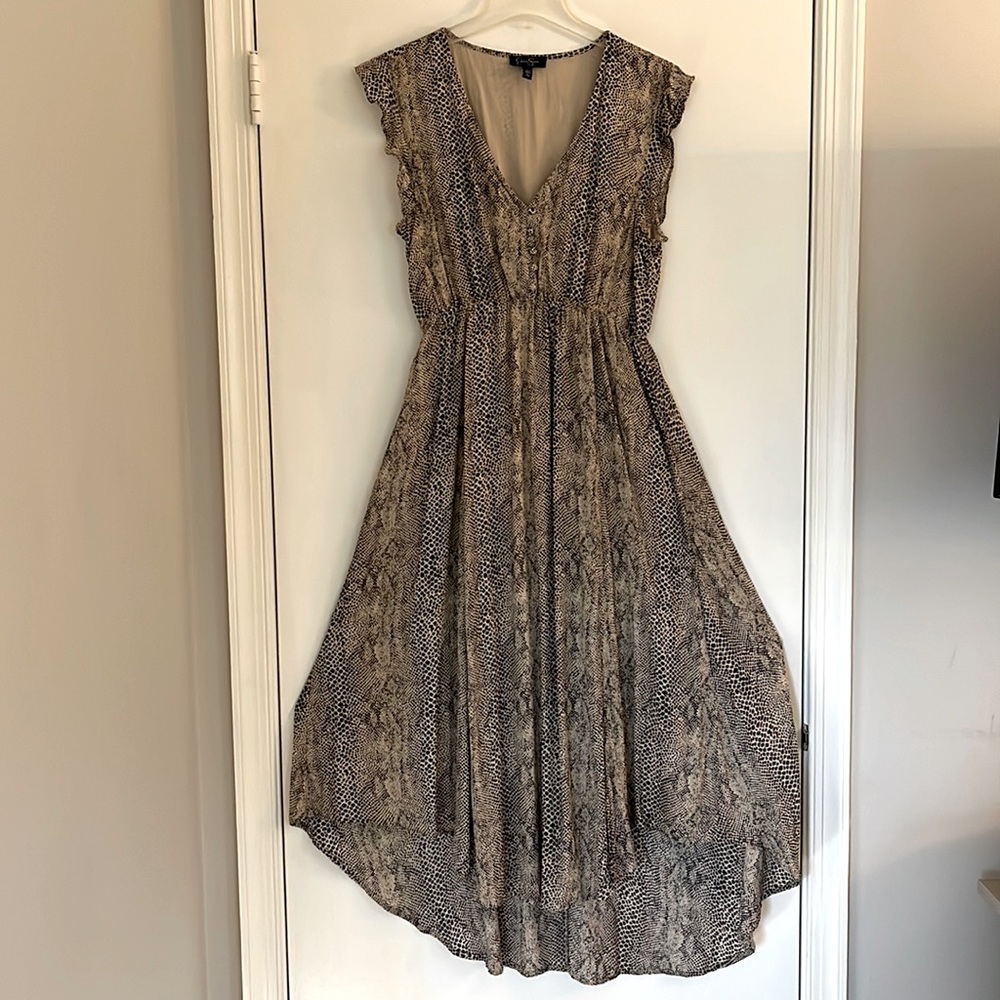Jessica Simpson Flowy, High-Low Animal Print Dress - Size-L!